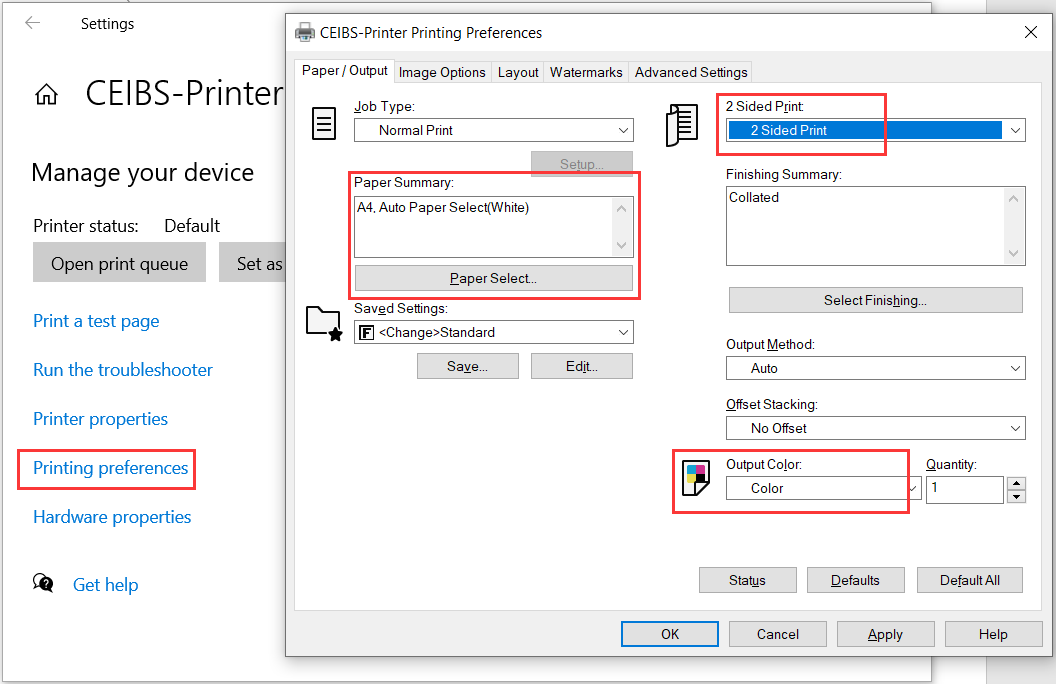 How to Setup MBA Public Printer (Win OS & Duplex print)